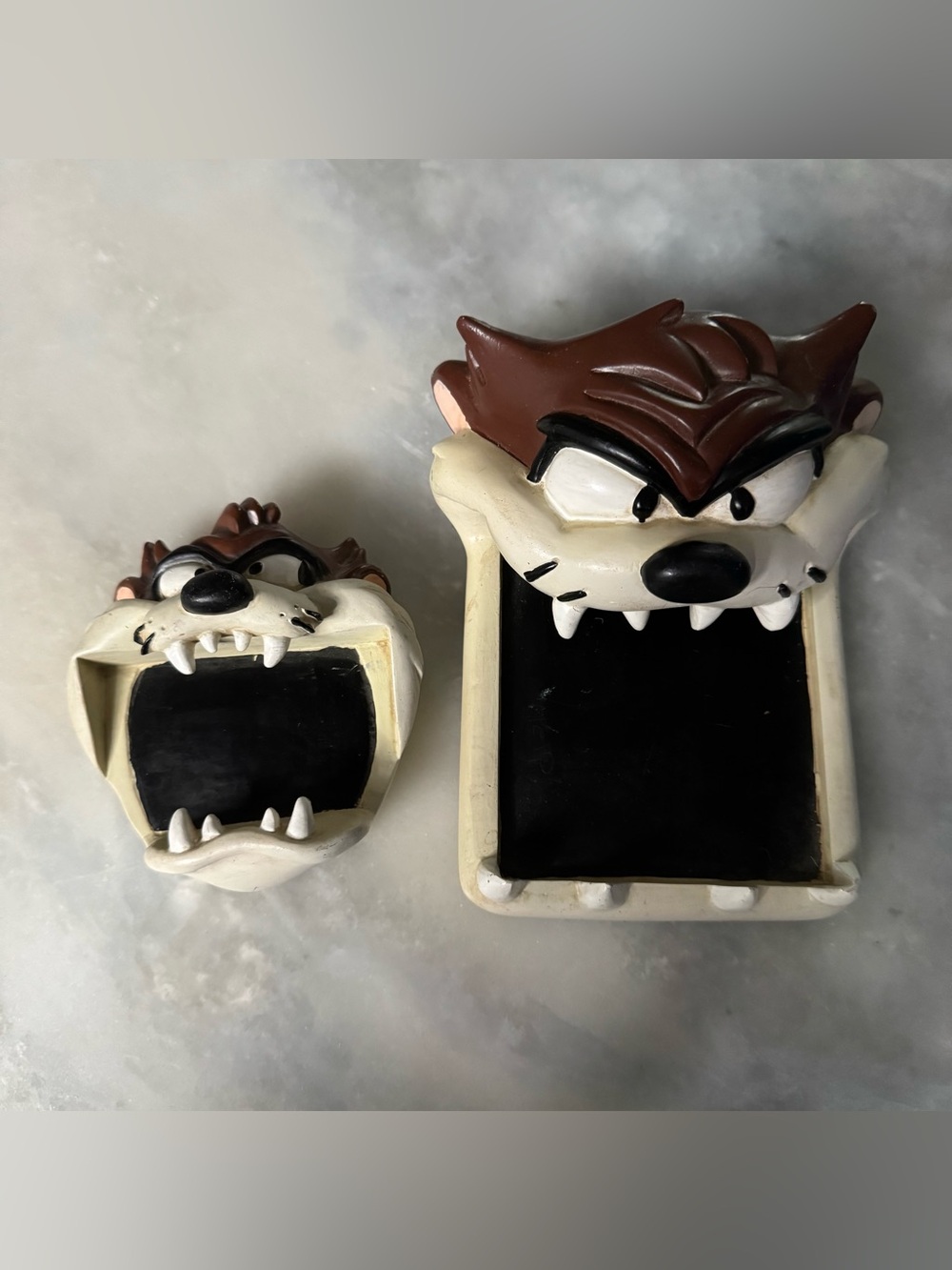 Vintage Warner Brothers Tasmanian Devil Desk Note Pad & Card Holder 1995 Bundle